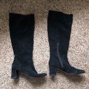 EL-GANO LEATHER BOOTS Black Suede Leather - 8.5